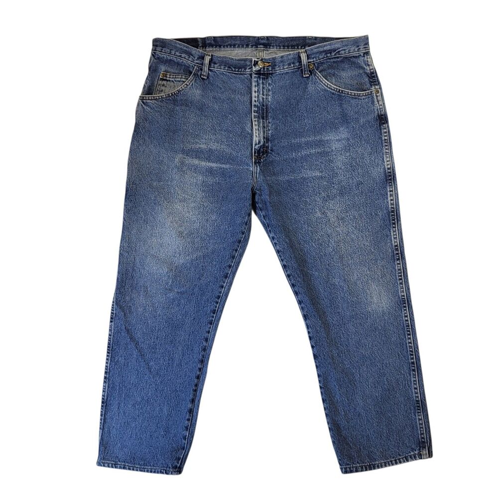 Wrangler Jeans Men's 42x30 Blue Regular Fit 96501MR 5 Pocket Denim Pants Classic